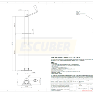 Trailer Jack - A-Frame - Topwind - 27-1/2" Lift - 2,000 lbs