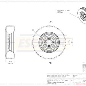 Trailer Tire with 13" Wheel - 4 hole - 145-70-R13