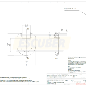 CargoSmart Forged Steel D-Ring Tie-Down Anchor - Weld On - 1" x 5" 15,000 lbs