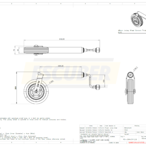 48mm Jockey Wheel Caravan Trailer - ALKO