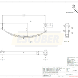 4-Leaf Double-Eye Spring for 2,000-lb Trailer Axles - 26"