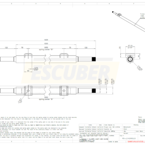Trailer Axle 1050 mm Long 2,000 lbs