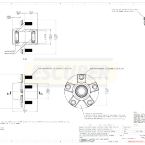 Trailer Idler Hub Assembly for 2K Lbs Axles 13" to 15" Wheels - 5 on 4-1/2"