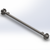 Trailer Axle with Idler Hubs - 5 on 4-1/2 Bolt Pattern – 1300mm Long - 2,000 lbs / 900 Kg