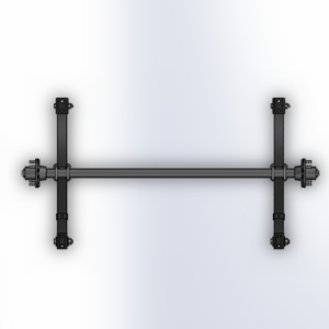 Trailer Axle with Leaf Spring 1300mm Long - 2,000 lbs / 900 kg