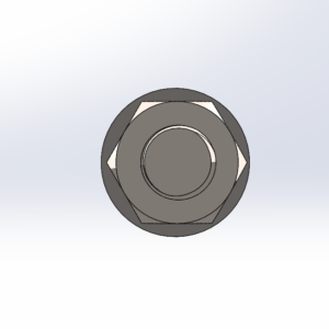 Zinc Shackle Bolt with Locknut - M12x75mm - 1/2