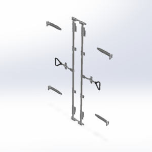 Cam Action Lockable Door Latch Kit for Large Enclosed Trailers