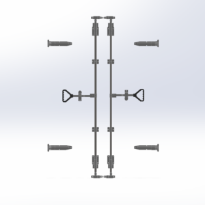 Cam Action Lockable Door Latch Kit for Large Enclosed Trailers