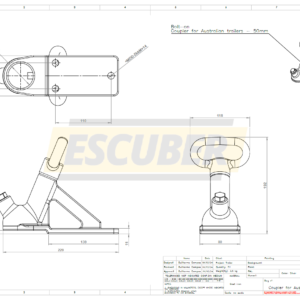 Bolt-on Coupler for Australian trailers - 50mm